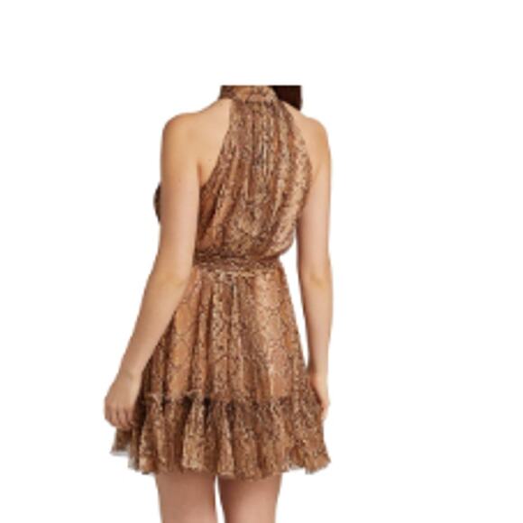ZIMMERMANN Wild Botanica Smock Dress In Gold Python Size 6 - Picture 2 of 14